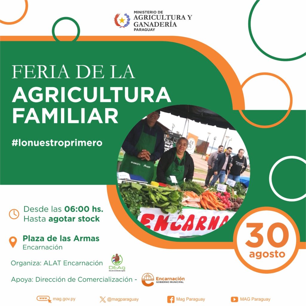 Feria de la agricultura familiar invita a los pobladores de Encarnación ...