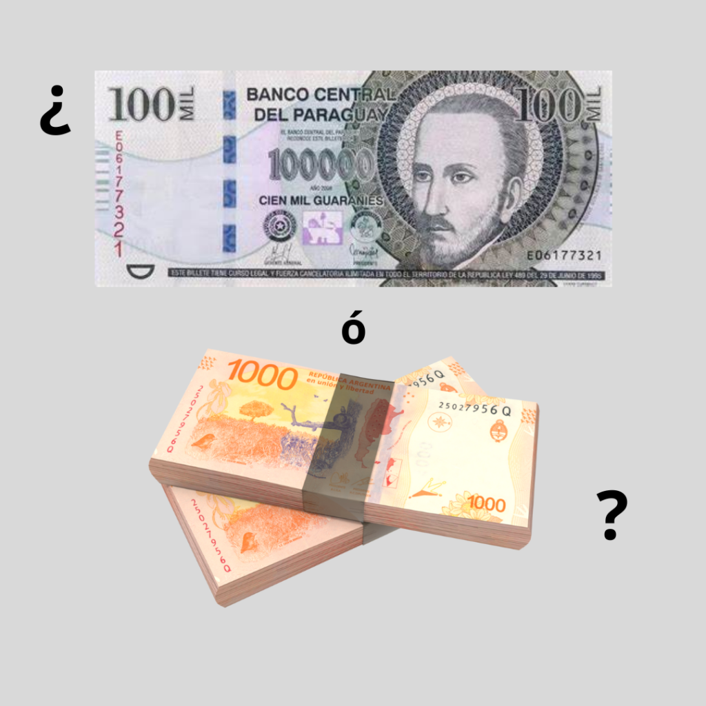 ¿En qué moneda conviene comprar en el circuito comercial de Encarnación?