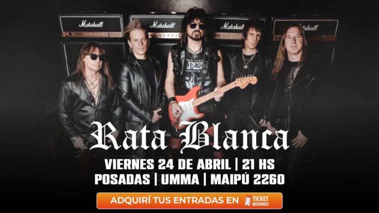 UMMA Posadas se enciende: Rata Blanca trae su show aniversario con entradas finales