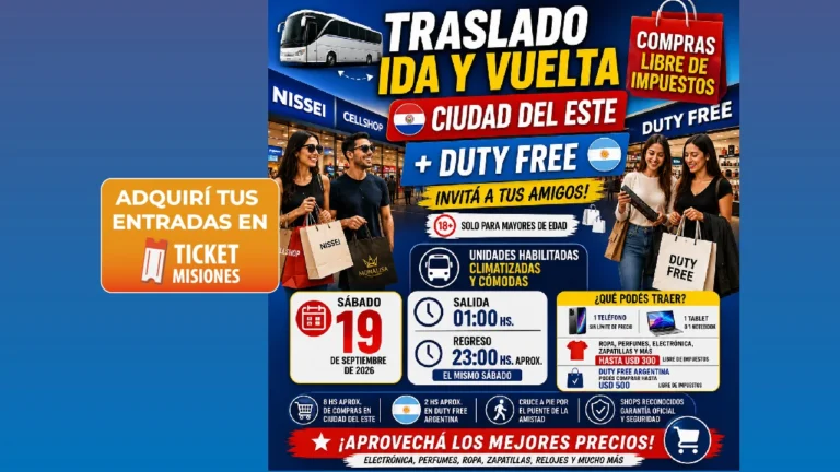 Organizan un tour de compras desde Posadas a Ciudad del Este y el Duty Free de Iguazú