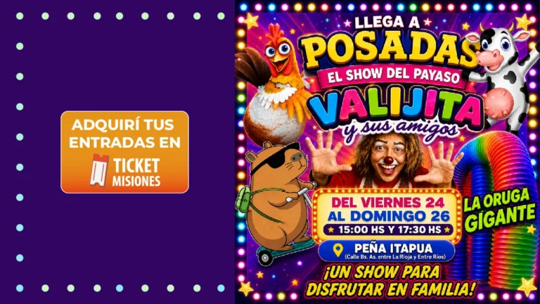 La magia de Valijita y sus amigos llega a la Peña Itapúa con tres días de funciones para las familias de la región