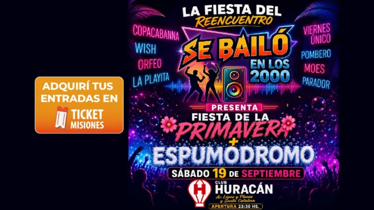 La fiesta retro del Club Huracán abre la primavera con espumódromo y promos en la previa