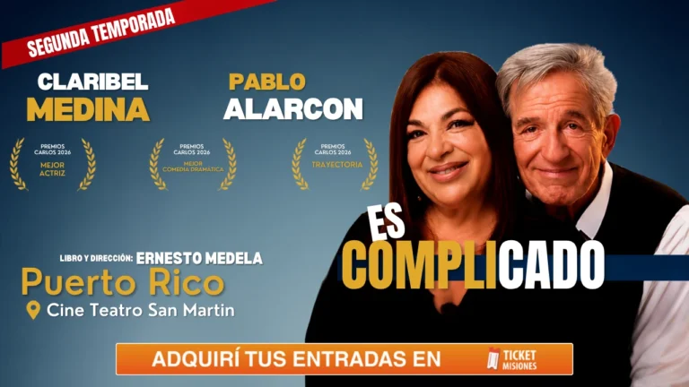 Claribel Medina y Pablo Alarcón traen su premiada comedia al escenario de Puerto Rico